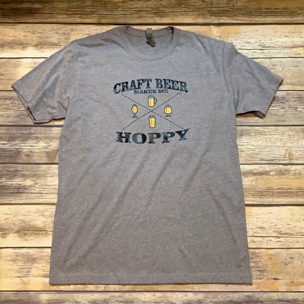 Craft Beer Makes Me Hoppy Men’s Large Shirt